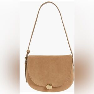 Madewell Dakota saddle bag in cumin suede with adjustable strap NWOT